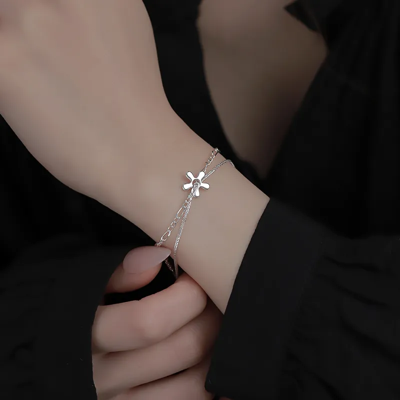 Silver 925 Sterling Silver Bracelets Women's-2