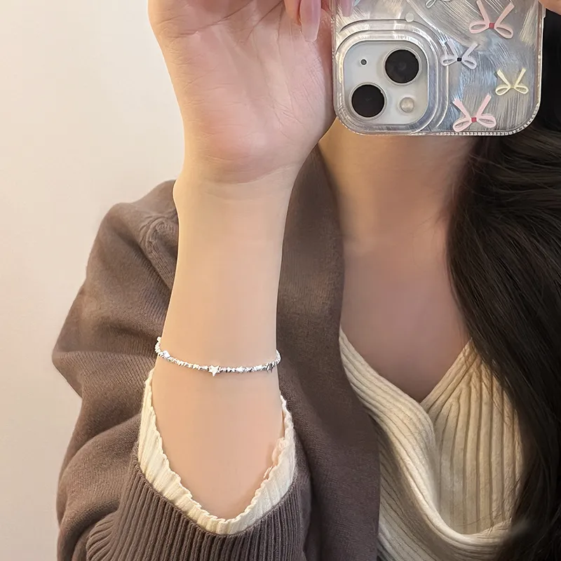 Silver 925 Sterling Silver Bracelets Women's-4