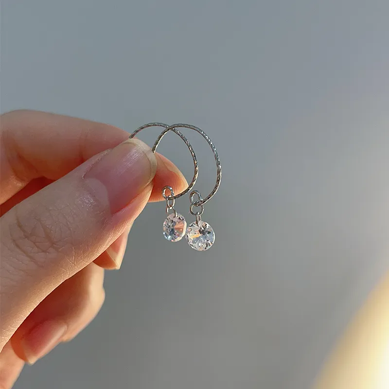Silver S925 Silver Earrings Women's Silver-8