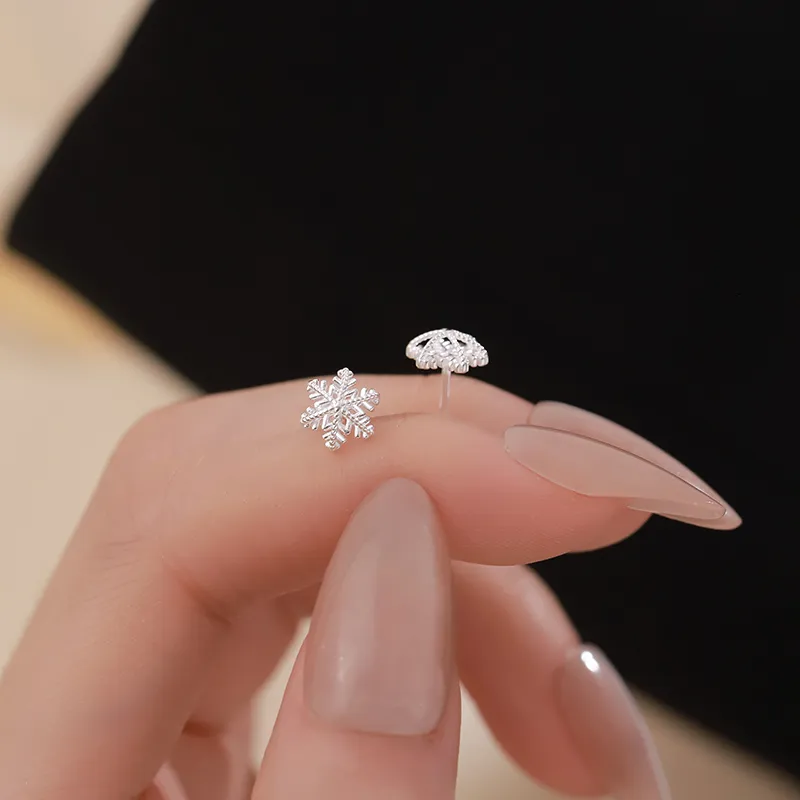Silver 999 Fine Silver Stud Earrings Women's-1