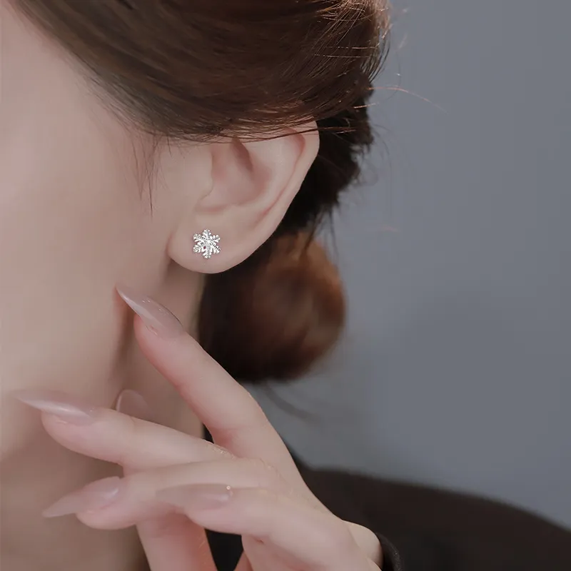 Silver 999 Fine Silver Stud Earrings Women's-6