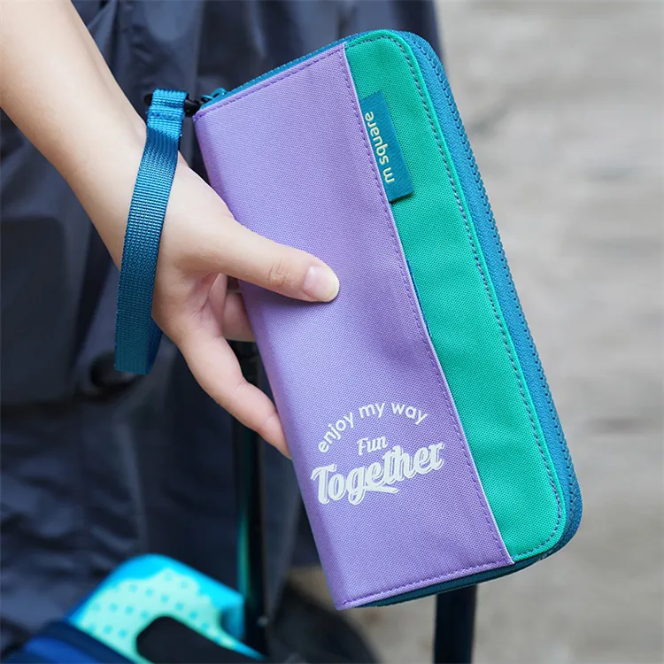 M Square Polyester Passport Holder Regular Unisex Multicolor-3