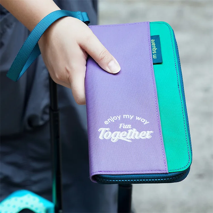 M Square Polyester Passport Holder Regular Unisex Multicolor-1