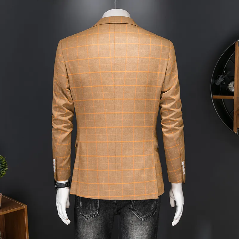 PIERRE CARDIN Business Suit Men's Orange Yellow-1