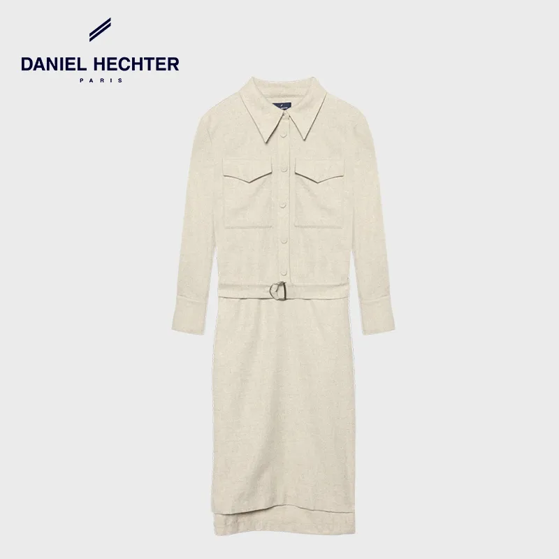 DANIEL HECHTER Long Sleeved Dress Women's Apricot-2