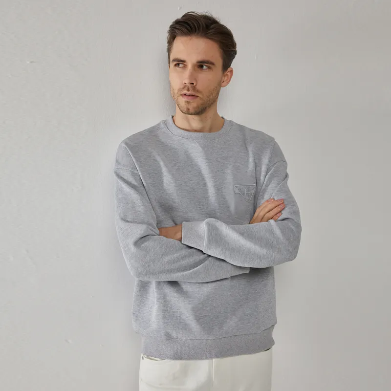 DANIEL HECHTER Sweatshirt Spring Fall Men's Heather Gray-3