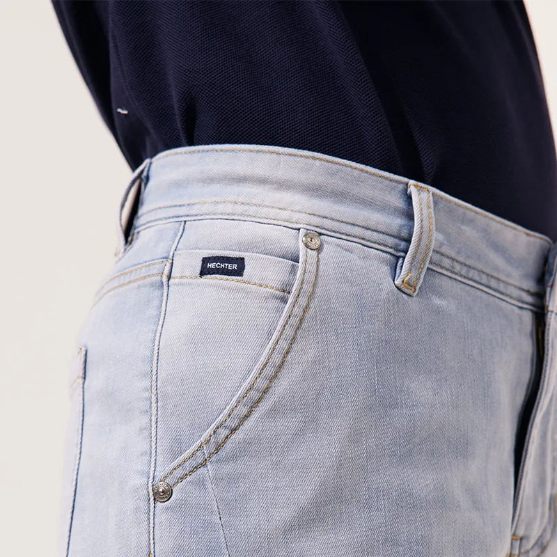 DANIEL HECHTER Denim Shorts Men's Sky Blue-5