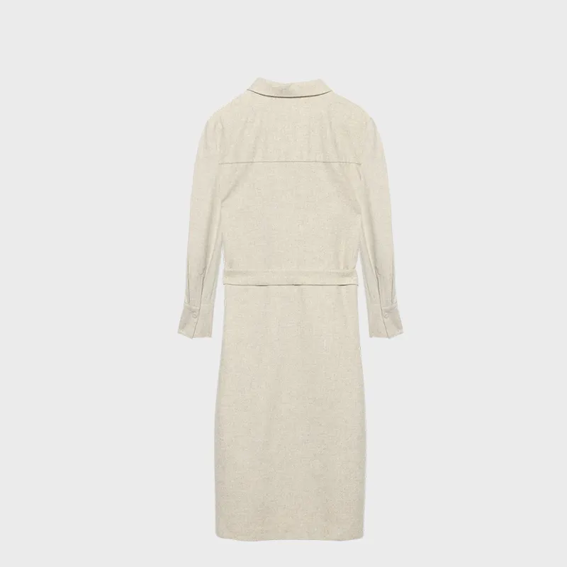 DANIEL HECHTER Long Sleeved Dress Women's Apricot-3