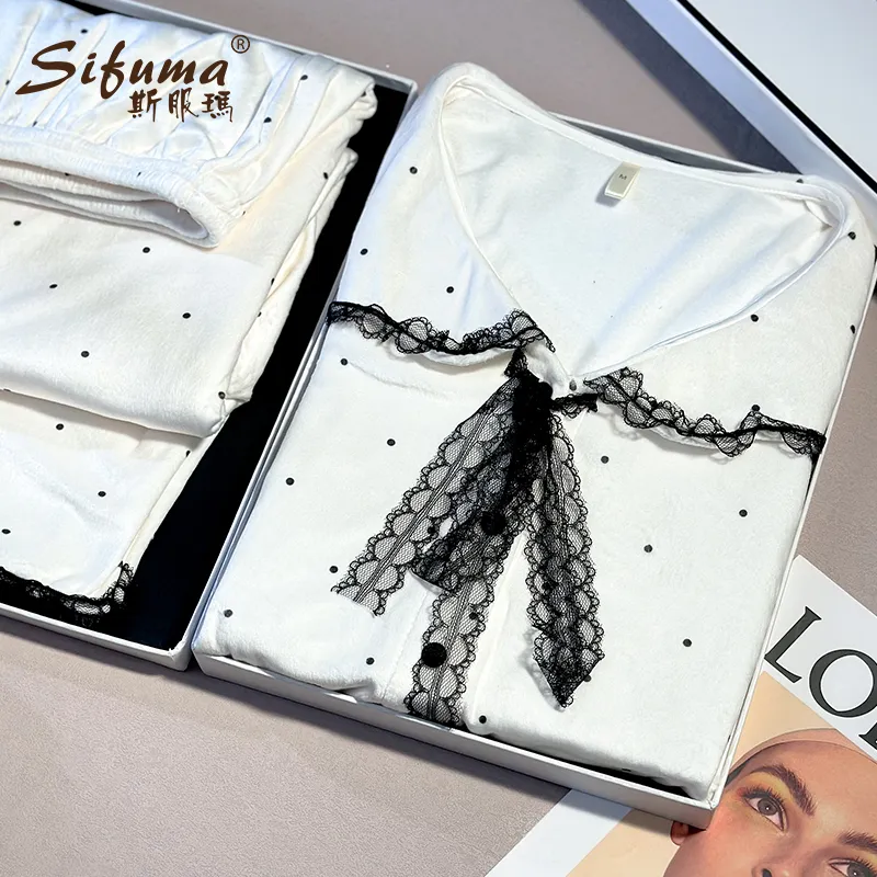 Slimma Pajama Set Women's White-2