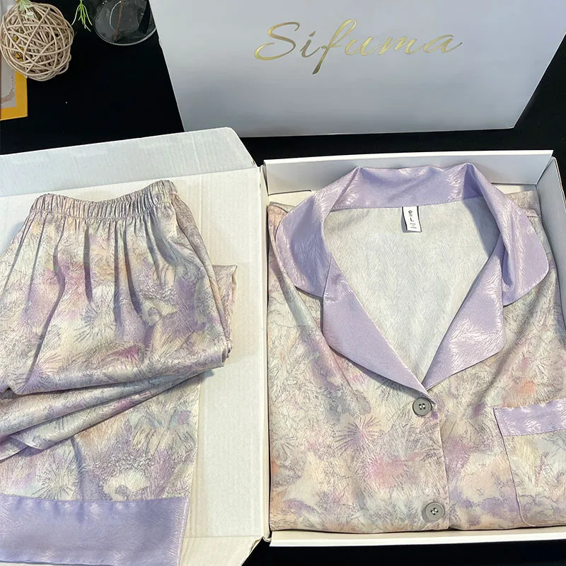 Slimma Pajama Set Women's Light Purple-4