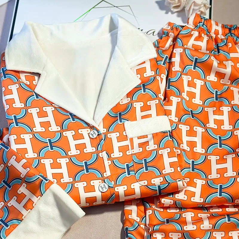 Slimma Pajama Set Women's Orange-2