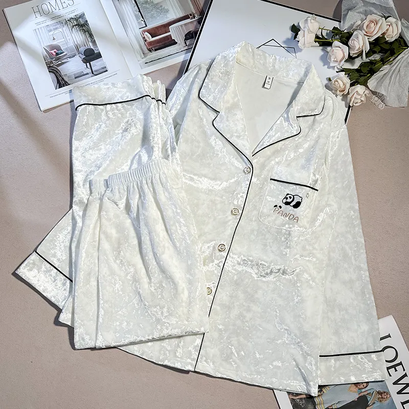 Slimma Pajama Set Women's White-6