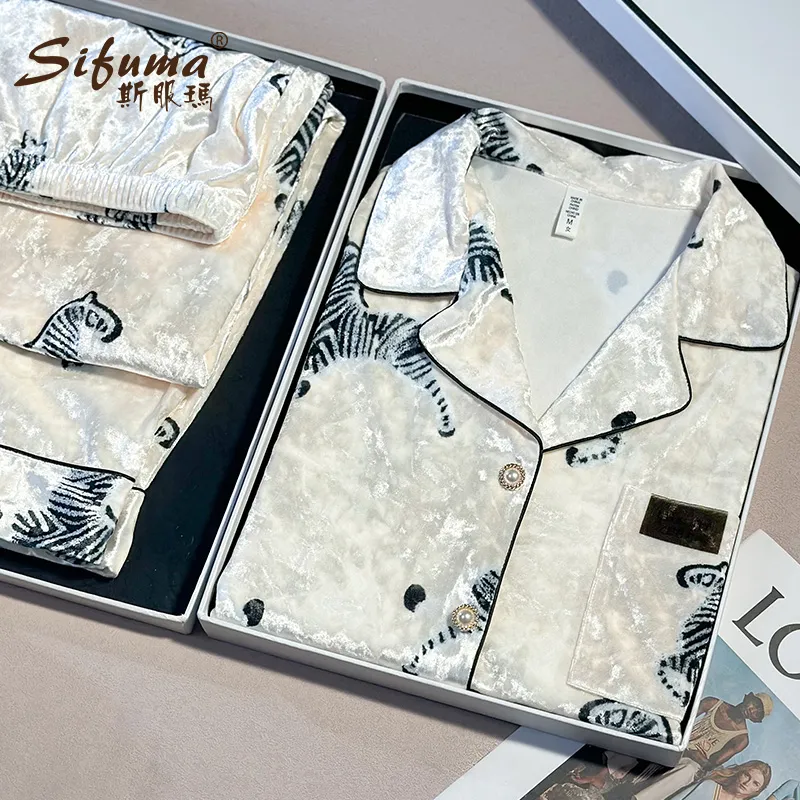 Slimma Pajama Set Women's White-2