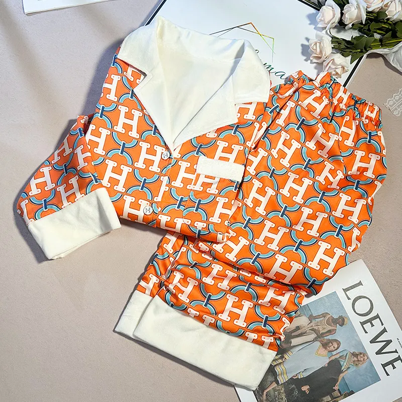 Slimma Pajama Set Women's Orange-1