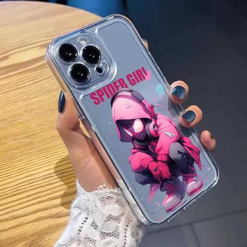 Beams TPU Material Cartoon Marvel Spider Man Phone Case Compatibility Iphone15/14/13/12/11Pro/ProMax/Plus-3