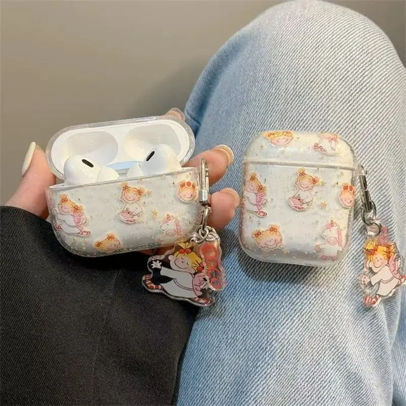 Beams Compatibility Airpods4/3/Pro/Pro2 Silicone Niche Ins Cartoon Cute Anime CoCo Sauce Girl Anti Fall Headphone Cases-2