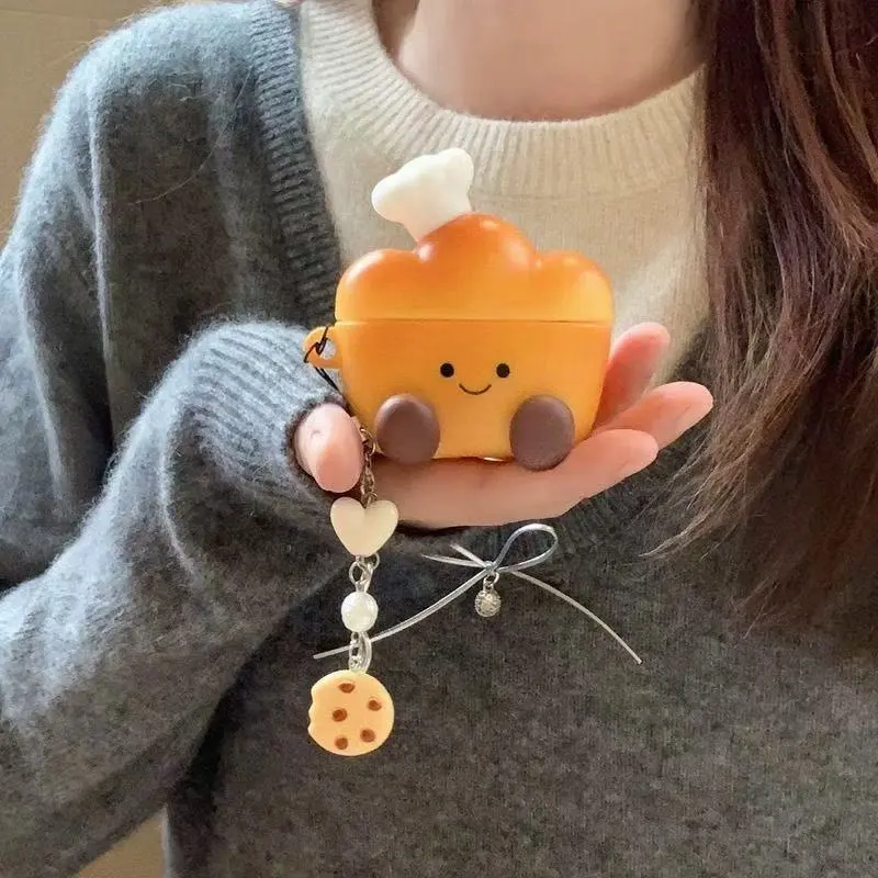 Beams Compatibility Airpods4/3/Pro/Pro2 TPU Ins Creative Cute Chef Puffy Bluetooth Earphone Case Headphone Cases-3