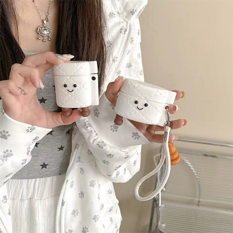 Beams Compatibility Airpods4/3/Pro/Pro2 Silicone Creative Fun Quirky Toilet Paper Expression Headphone Cases-1