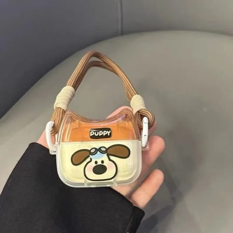 Beams Compatibility Airpods4/3/Pro/Pro2 TPU Japanese And Korean Style Ins Master Dog Cute Brown Headphone Cases-2