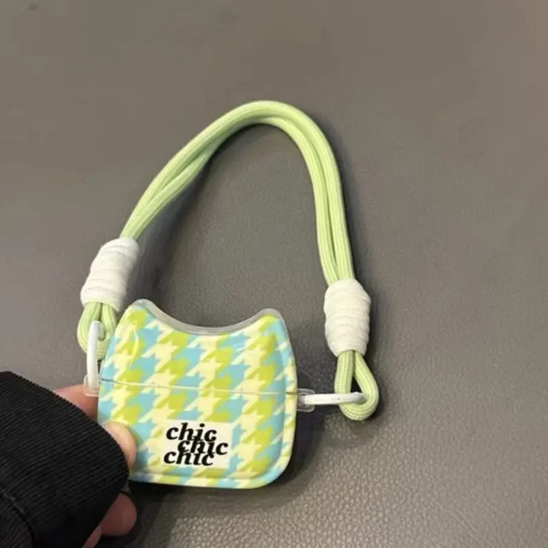 Beams Compatibility Airpods4/3/Pro/Pro2 TPU Refreshing Mint Green Multicolor Irregular Headphone Cases-2