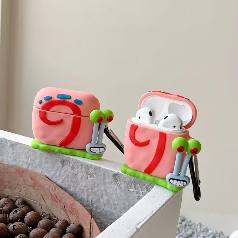 Beams Compatibility Airpods4/3/Pro/Pro2 Silicone Ins Cartoon Individual Little Snail Headphone Cases-2