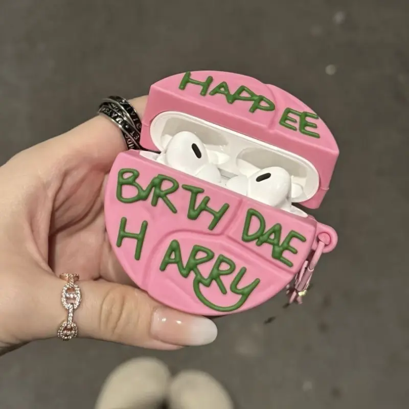Beams Compatibility Airpods4/3/Pro/Pro2 TPU Ins Pink Girlish Harry Potter Hagrid Cake Styling Headphone Cases-2