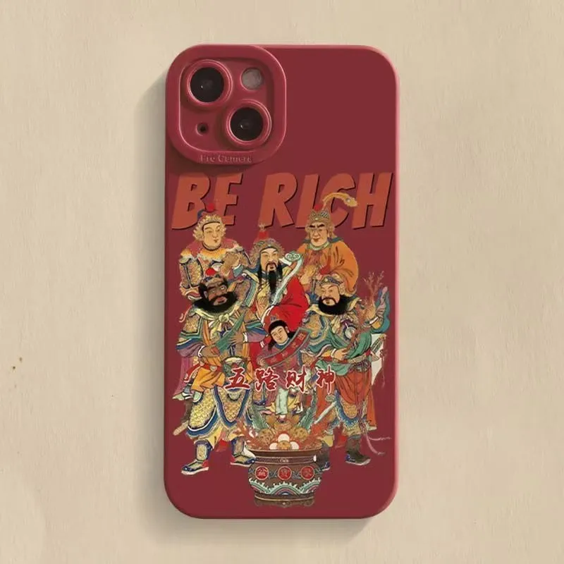 Beams TPU Material Five Elements Wealth Advanced Touch Phone Case Compatibility Iphone16/15/14/13/12/11Pro/ProMax/Plus-1