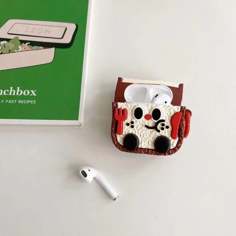Beams Compatibility Airpods4/3/Pro/Pro2 TPU Ins Cartoon Toast Puffy Character Bluetooth Earphone Case Headphone Cases-3