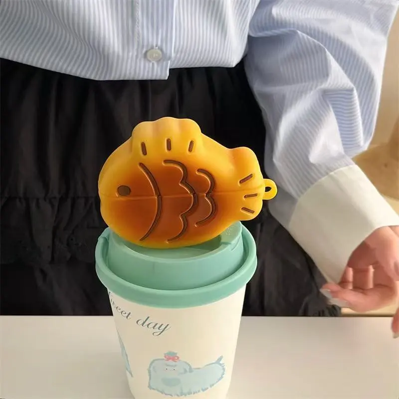 Beams Compatibility Airpods4/3/Pro/Pro2 Silicone Japanese And Korean Style Cute Imitation Taiyaki Headphone Cases-1