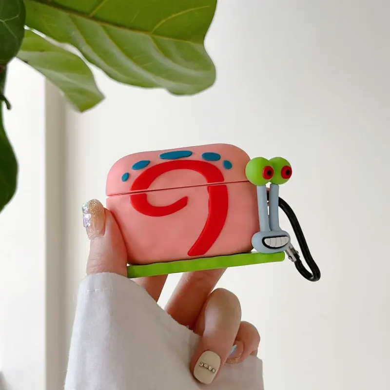 Beams Compatibility Airpods4/3/Pro/Pro2 Silicone Ins Cartoon Individual Little Snail Headphone Cases-3