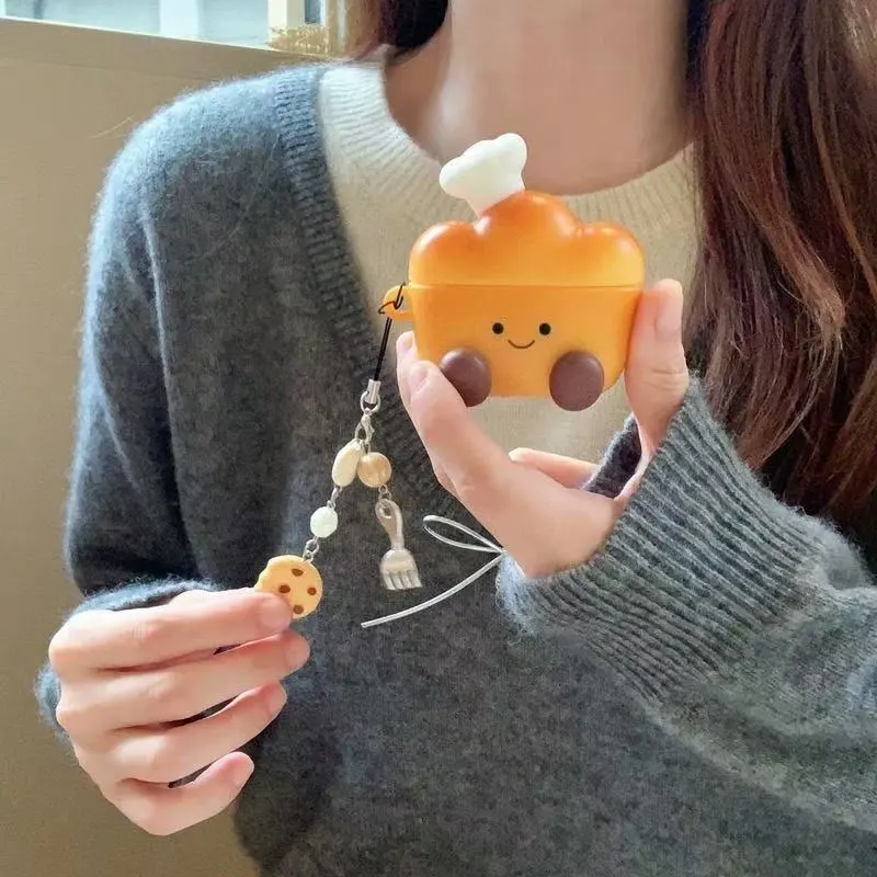 Beams Compatibility Airpods4/3/Pro/Pro2 TPU Ins Creative Cute Chef Puffy Bluetooth Earphone Case Headphone Cases-4