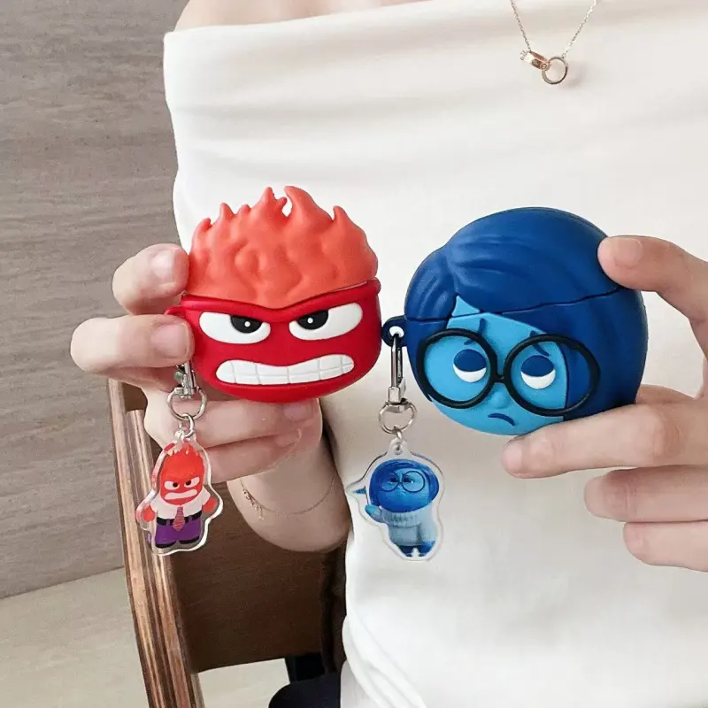 Rindu Compatibility Airpods4/3/Pro/Pro2 Silicone Niche Premium Cartoon Inside Out Cute Impact Resistant Headphone Cases-4