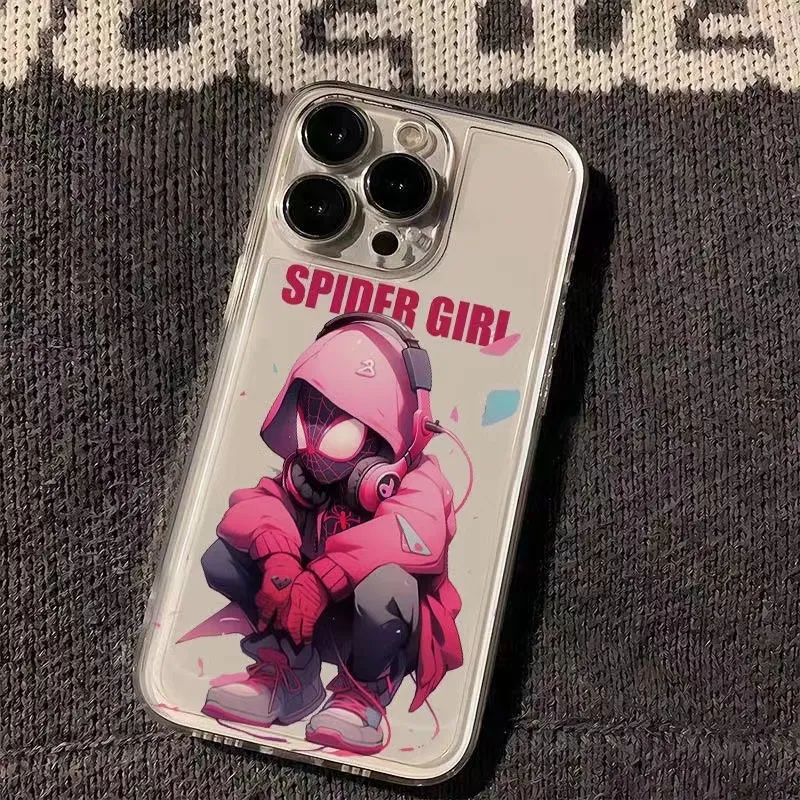Beams TPU Material Cartoon Marvel Spider Man Phone Case Compatibility Iphone15/14/13/12/11Pro/ProMax/Plus-4