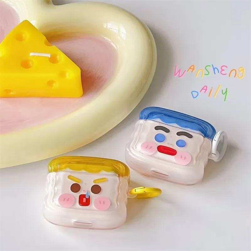 Beams Compatibility Airpods4/3/Pro/Pro2 Silicone Ins Niche Fun Couple Quirky Expression Headphone Cases-7