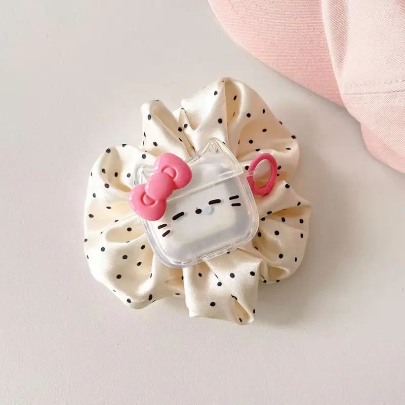 Beams Compatibility Airpods4/3/Pro/Pro2 Silicone In Fun Cute Sleepy Kitten Bowknot Impact Resistant Headphone Cases-2