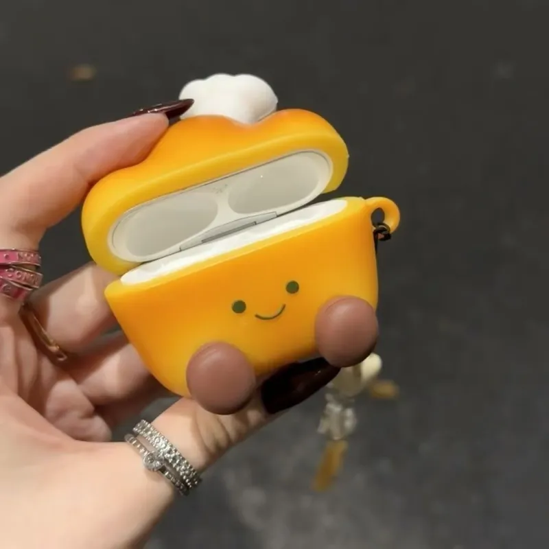 Beams Compatibility Airpods4/3/Pro/Pro2 TPU Ins Creative Cute Chef Puffy Bluetooth Earphone Case Headphone Cases-6