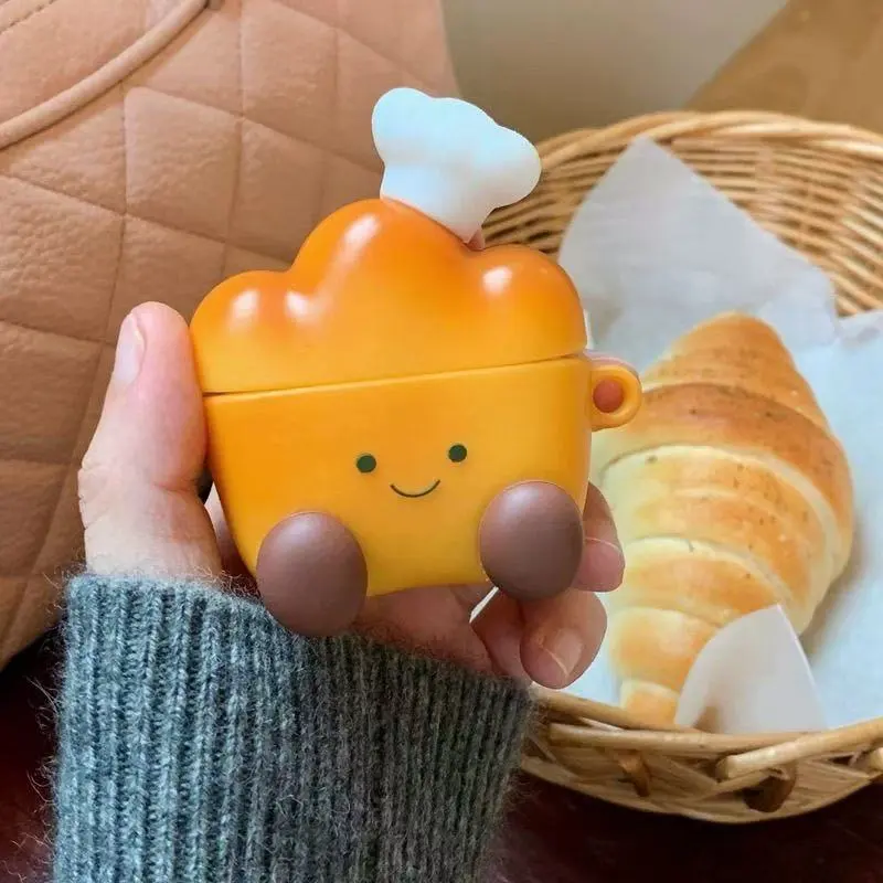 Beams Compatibility Airpods4/3/Pro/Pro2 TPU Ins Creative Cute Chef Puffy Bluetooth Earphone Case Headphone Cases-1