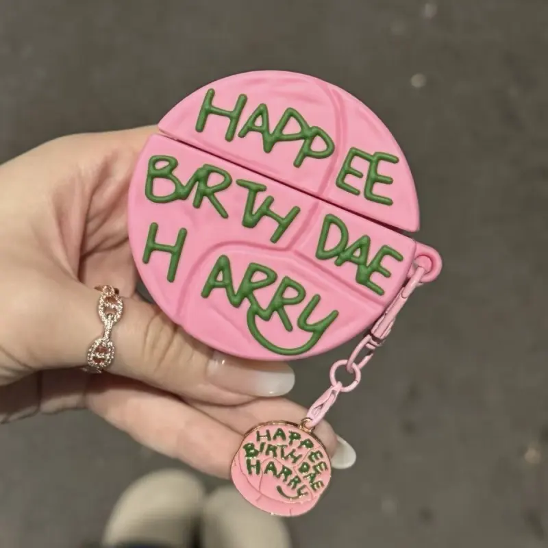 Beams Compatibility Airpods4/3/Pro/Pro2 TPU Ins Pink Girlish Harry Potter Hagrid Cake Styling Headphone Cases-1
