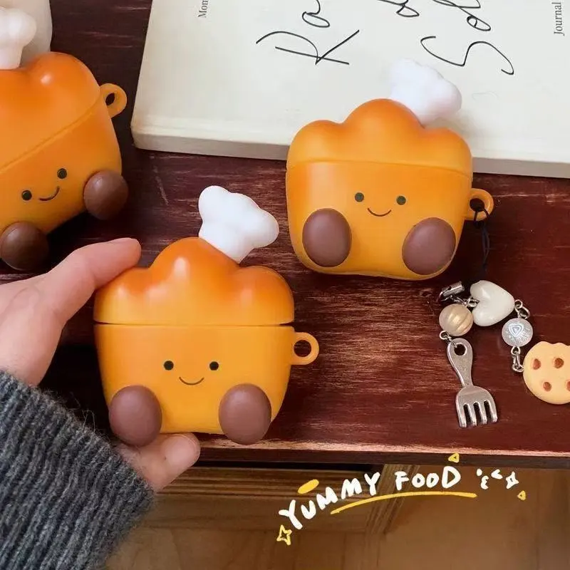 Beams Compatibility Airpods4/3/Pro/Pro2 TPU Ins Creative Cute Chef Puffy Bluetooth Earphone Case Headphone Cases-2