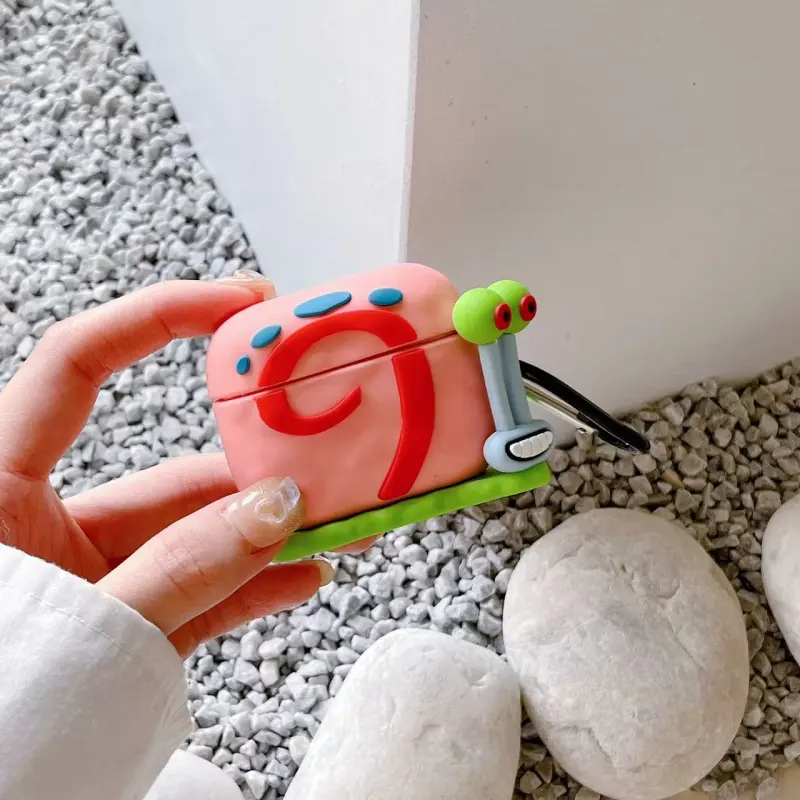 Beams Compatibility Airpods4/3/Pro/Pro2 Silicone Ins Cartoon Individual Little Snail Headphone Cases-1