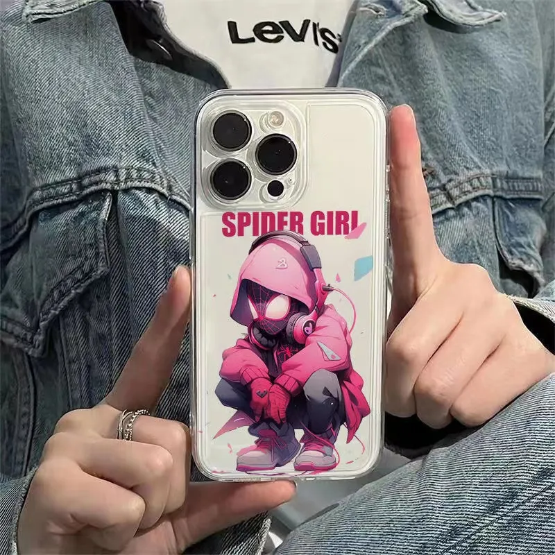Beams TPU Material Cartoon Marvel Spider Man Phone Case Compatibility Iphone15/14/13/12/11Pro/ProMax/Plus-2