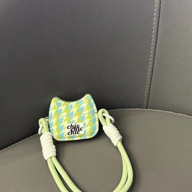 Beams Compatibility Airpods4/3/Pro/Pro2 TPU Refreshing Mint Green Multicolor Irregular Headphone Cases-3