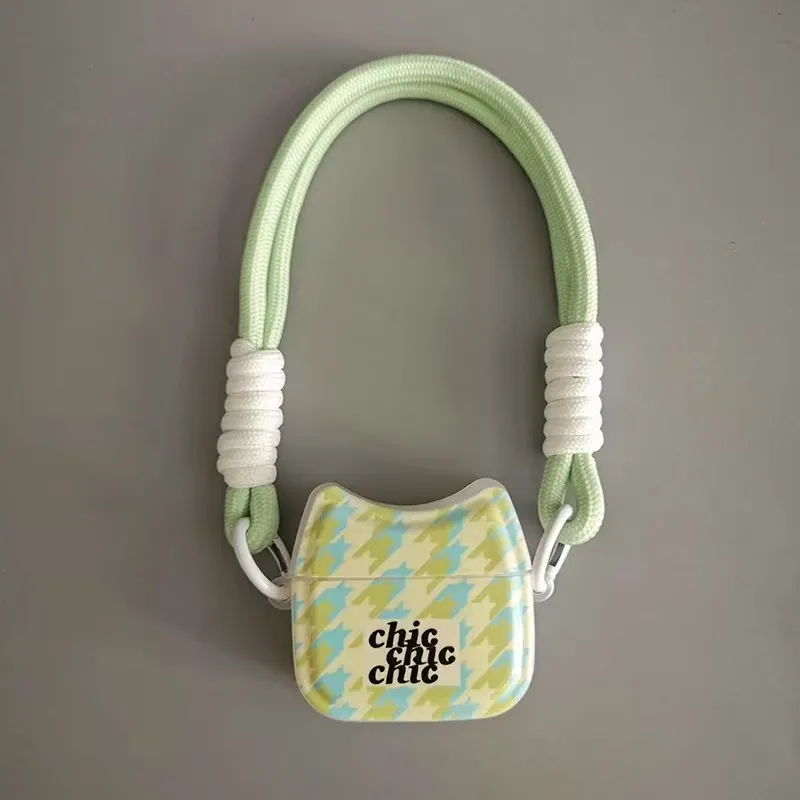 Beams Compatibility Airpods4/3/Pro/Pro2 TPU Refreshing Mint Green Multicolor Irregular Headphone Cases-6