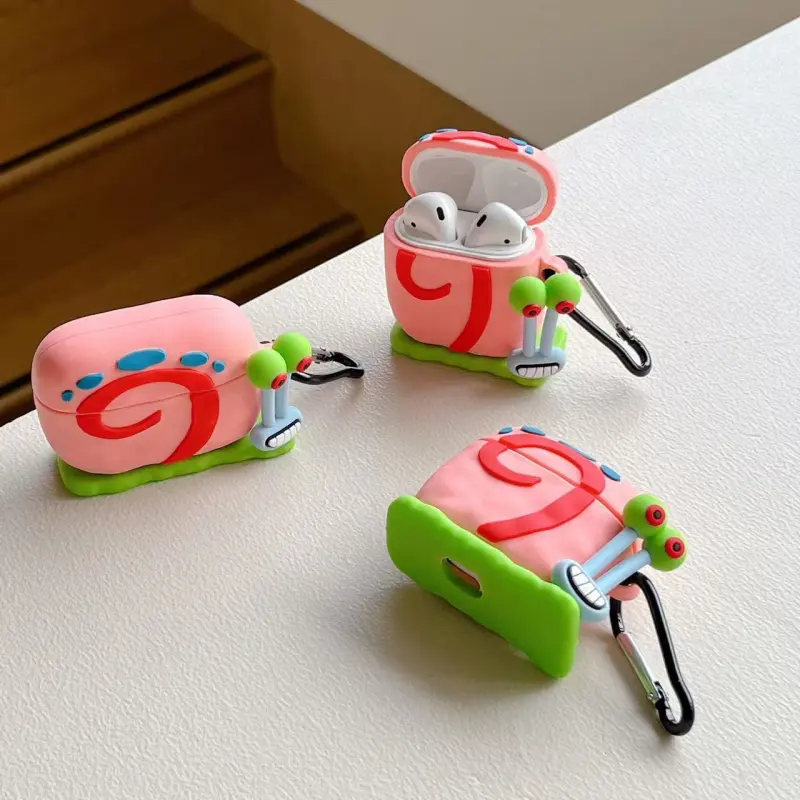 Beams Compatibility Airpods4/3/Pro/Pro2 Silicone Ins Cartoon Individual Little Snail Headphone Cases-4