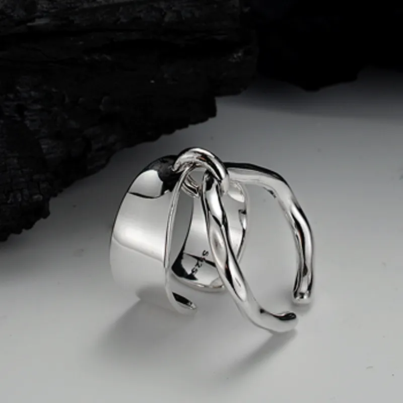 Quarqor S925 Silver Rings Unisex-1