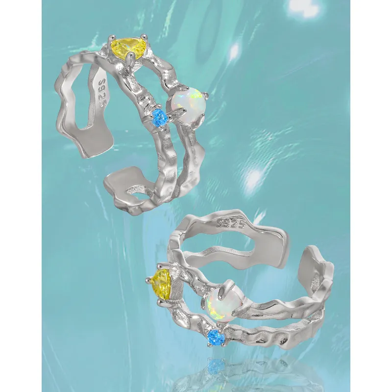 Quarqor S925 Silver Rings Women's-2