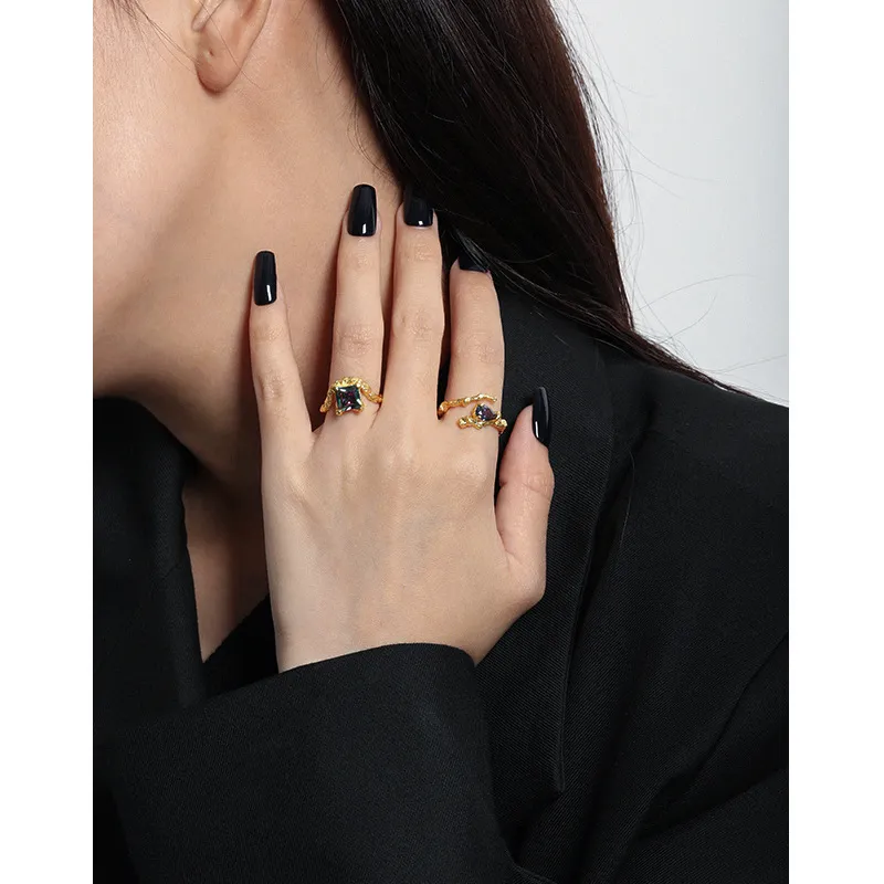 Quarqor S925 Silver Rings Women's-2