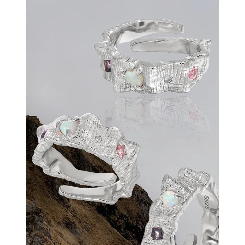 Quarqor S925 Silver Rings Women's-2