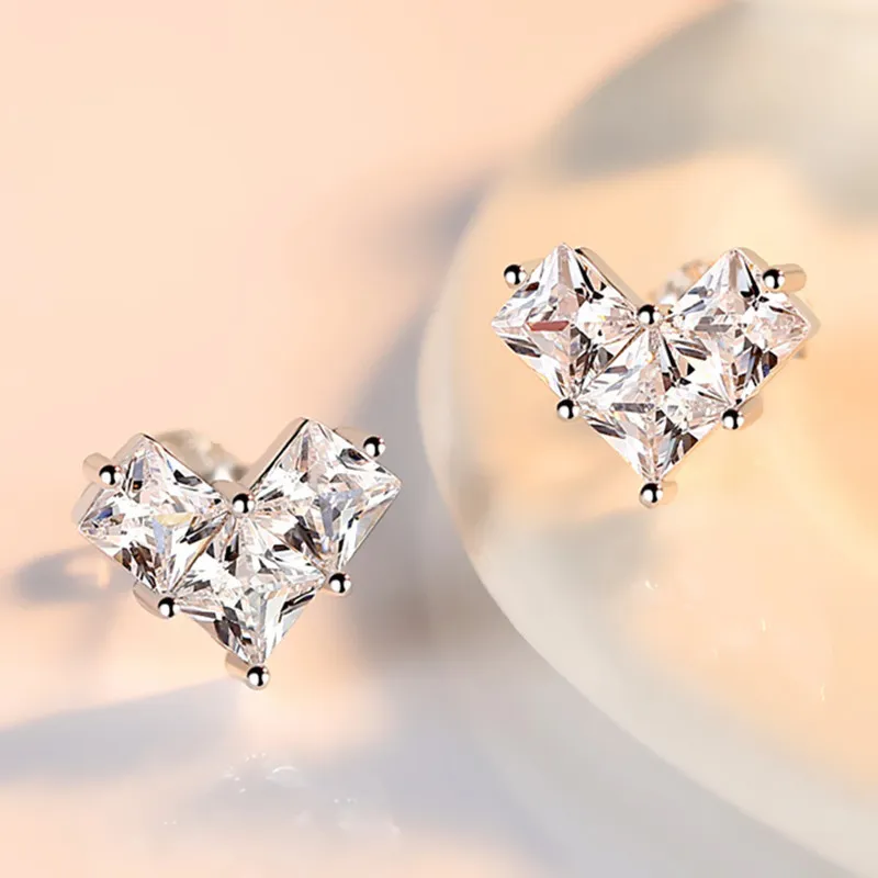 Quarqor S925 Silver Stud Earrings Women's-3