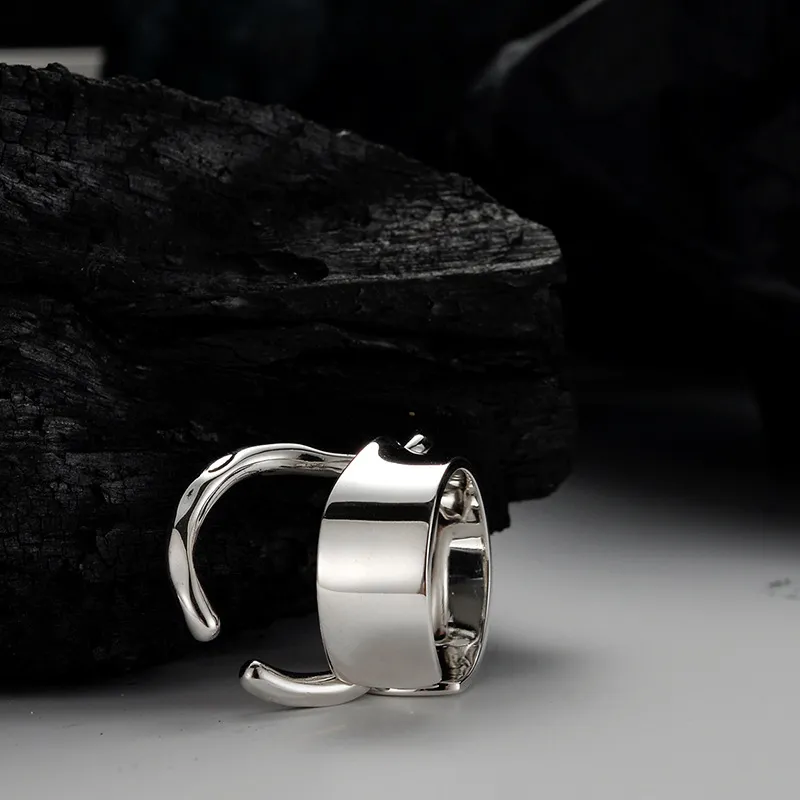 Quarqor S925 Silver Rings Unisex-5